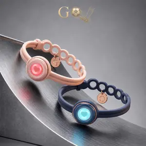 TOTWOO Premium Long Distance Touch Bracelets for Sports Fans, Matching Silicone Bracelets with GO Letter Charm, Custom Team Color Connection Bracelets, Game Day Gifts for Couples, Friends & Family Who Cheer Together