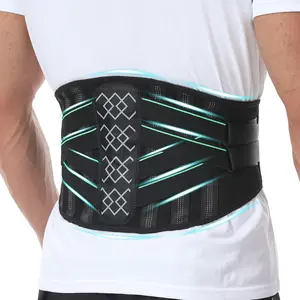 Ergonomic Lumbar Support Belt, Soft Breathable Back Brace for Lower Back Problem, Sciatica & Herniated Disc Support