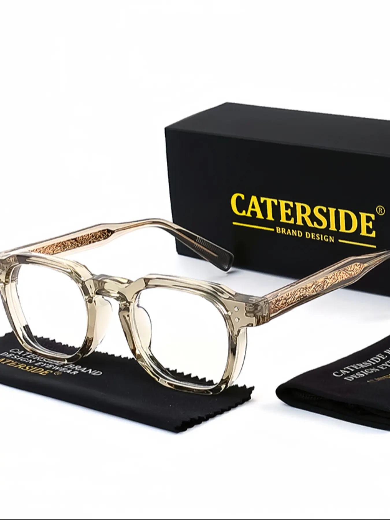 Caterside Retro Tr90 Ultra-Light Sunglasses, Anti- Light and UV Protection, Unisex Suitable for Outdoor Activities and Events