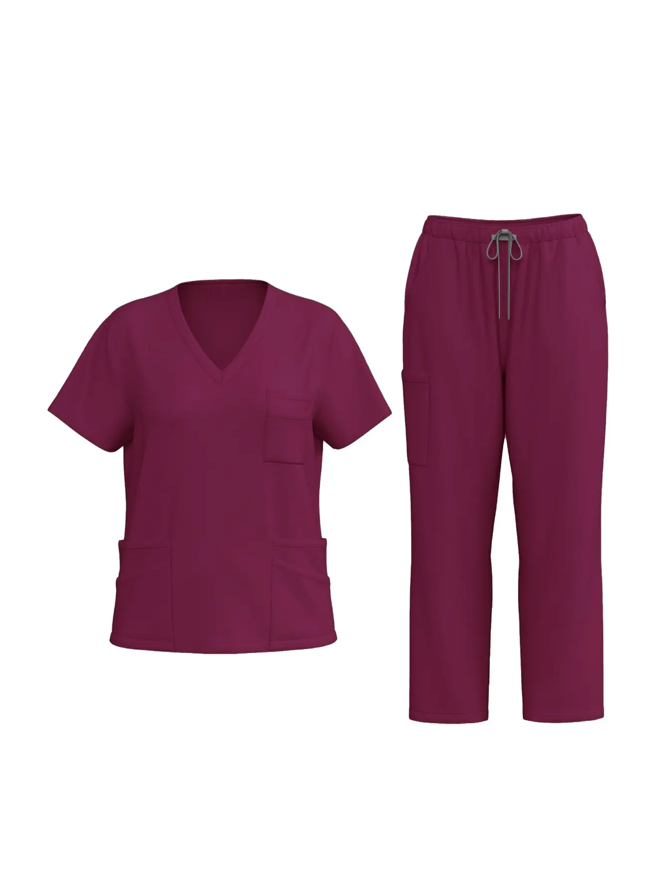 Women's Medical Scrubs Set, Nurse Workwear with Multiple Pockets, Short Sleeve Loose Fit, Baggy, Casual, Ideal for Hospitals and Clinics, Clothes