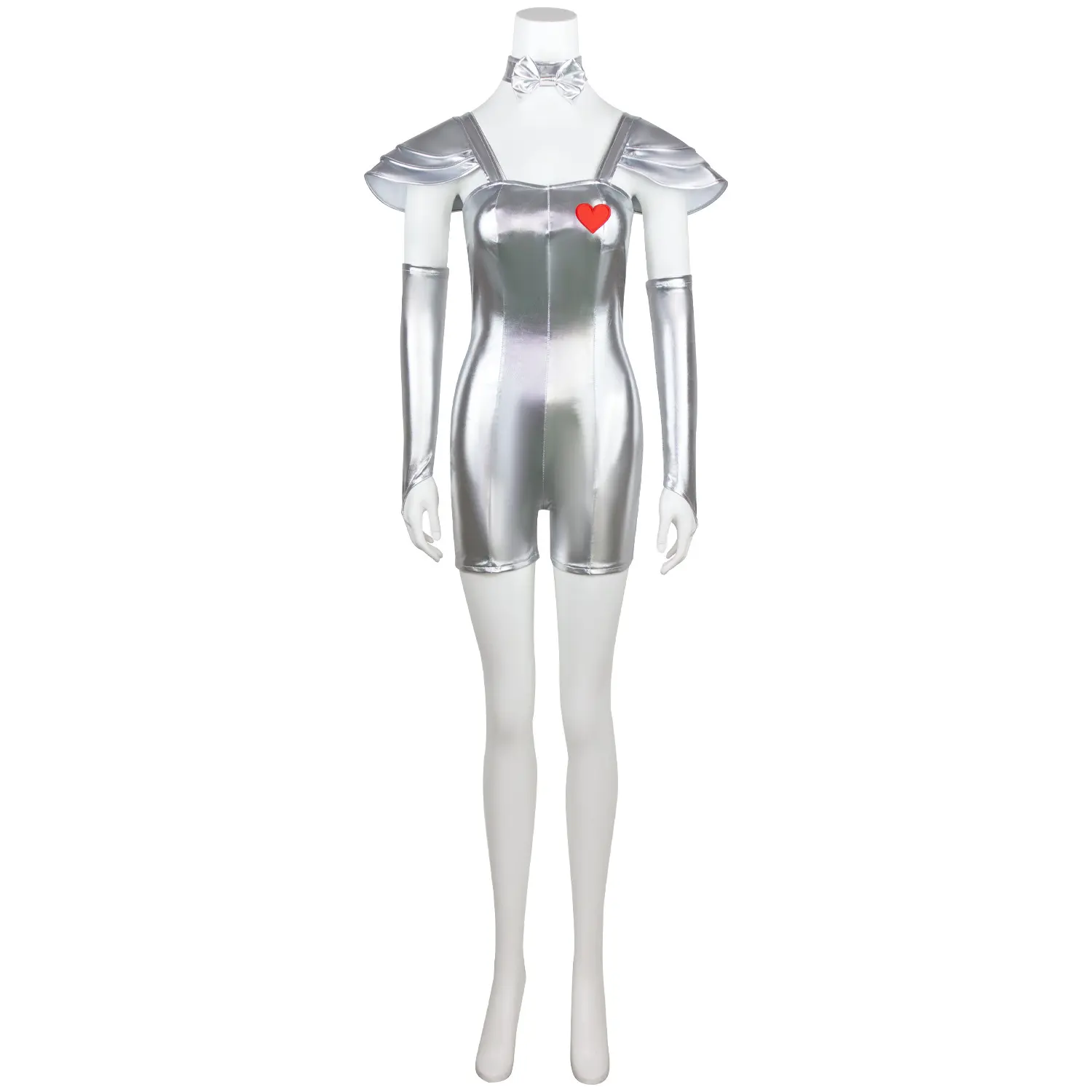 Tin Man Silver Jumpsuit Dress with Hat and Gloves for Women Movie Cosplay Costume