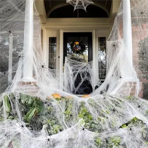 1000 soft Spider Webs Halloween Decorations Bonus with 30 Fake Spiders, Super Stretch Cobwebs for Halloween Indoor and Outdoor Party Supplies