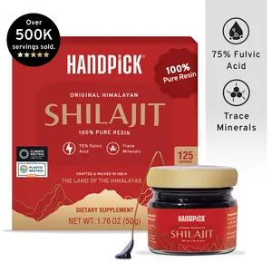 HANDPICK Pure Himalayan Shilajit Resin (125 Servings) | Himalayan Superfood | Lab-Tested for Purity | Helps Build Energy Levels | Dietary Supplement | Essential Trace Minerals, 75%+ Fulvic Acid shilajit resin