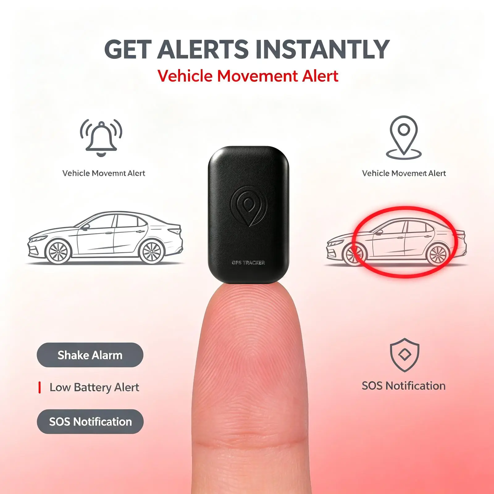 Mini Real-Time GPS Tracker with Long Battery Life for Vehicles, Pets & Kids