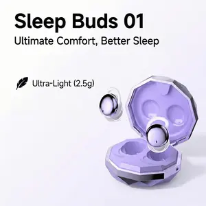 Fluffdrip Sleep Buds 01 - Invisible Mini Earbuds for Side Sleepers | 2.5g Zero Pressure, Sound Blocking