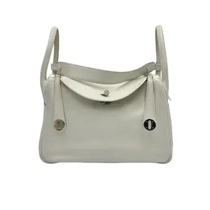 Pre-owned HERMÈS hz8 White Lindy 30 Handbag/Shoulder Bag 71342