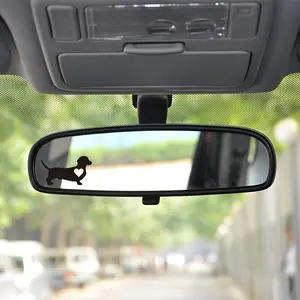 2PC/SET Dachshund blank button decal sticker. Fits all blank car buttons! Car rearview mirror sticker
