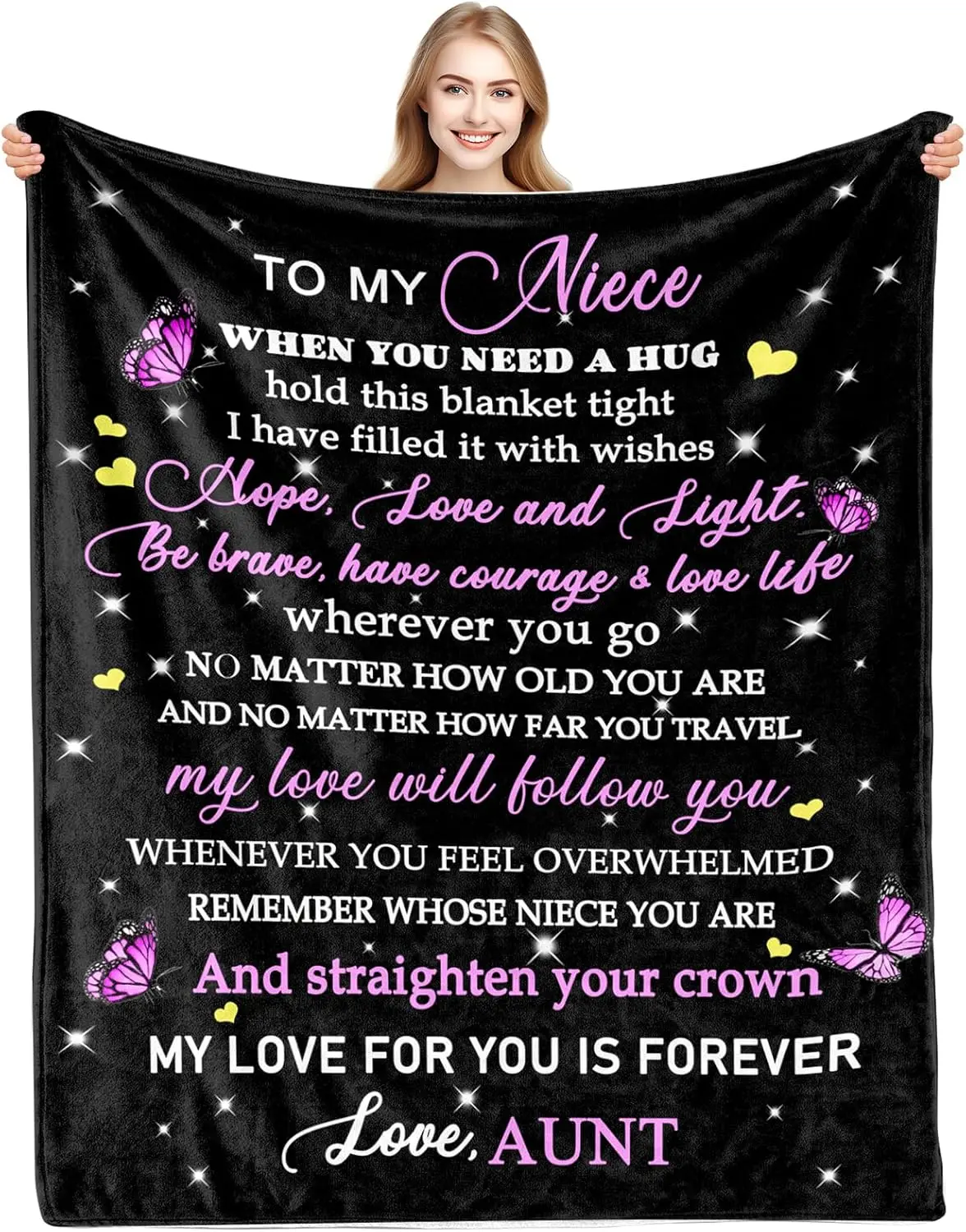Niece Gifts from Auntie, Birthday Gifts for Niece Blankets, Niece Gifts Blanket, Best Niece Ever Gifts on Christmas, Thanksgiving, Birthday Gifts for Niece Gifts, to My Niece Throw Blankets Home Bedroom Decor