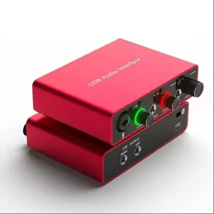 USB Audio Interface, 48V Phantom-Power 24Bit/192kHz Audio Interface, Noiseless XLR Audio Interface for Recording, Podcasting and Streaming, Digital Sound Card