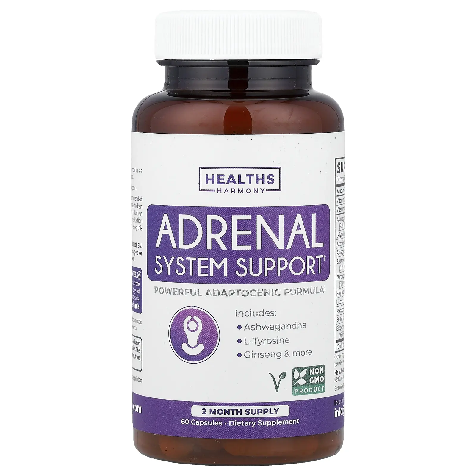 Healths Harmony Adrenal System Support, 60 Capsules Healths Harmony Adrenal System Support, 60 Capsules