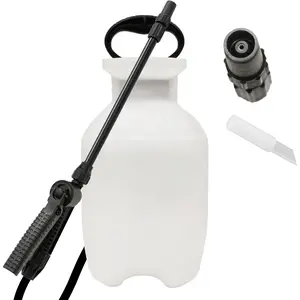 Pump Sprayer, 1-Gallon SureSpray Translucent Tank with an Easy Fill Funnel-Top Opening, Adjustable Cone Nozzle & 34" Long Reach Hose, Used for Fertilizer, Pesticides, Weeds & Pests