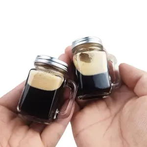 Mini Glass Sealed Bottle, Coffee Concentrate Bottle, Small Glass Jar, Jam Bottle, Sample Empty Bottle 35ML, Perfect for Storage, Airtight Sealed Container
