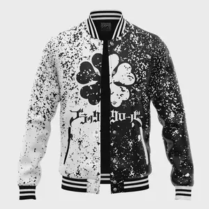 Five Leaf Black Clover Anime Baseball Varsity Jacket
