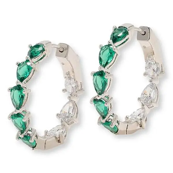Radiance by Absolute™ x Marysol Patton Green Pear Hoop Earrings - 1"