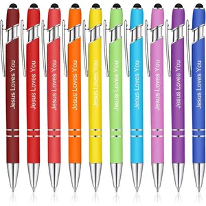 10 count  Loves You Pens  Verse Christian  Inspirational Ballpoint Pens Retractable Motivational Scripture Metal Black Ink Writing Tools for Office Church