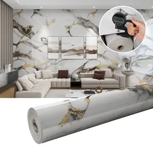 Marble Tile Wall Stickers, Self-Adhesive Waterproof Decorative Wallpaper, Anti-Static Xpe Material, Easy Home Installation, Suitable for Kitchen & Bathroom
