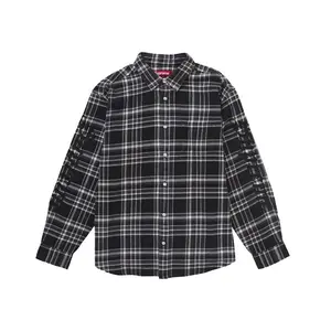 Supreme Old English Plaid Flannel Shirt Black (men) by StockX