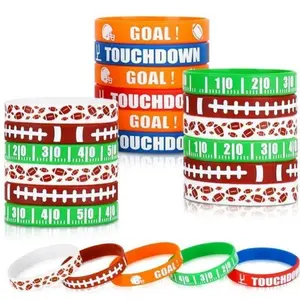 Sportsmanlike Spirit Rubber Wristbands - 10 PCS for Sport Themed Football Themed Birthday Party Award Gift