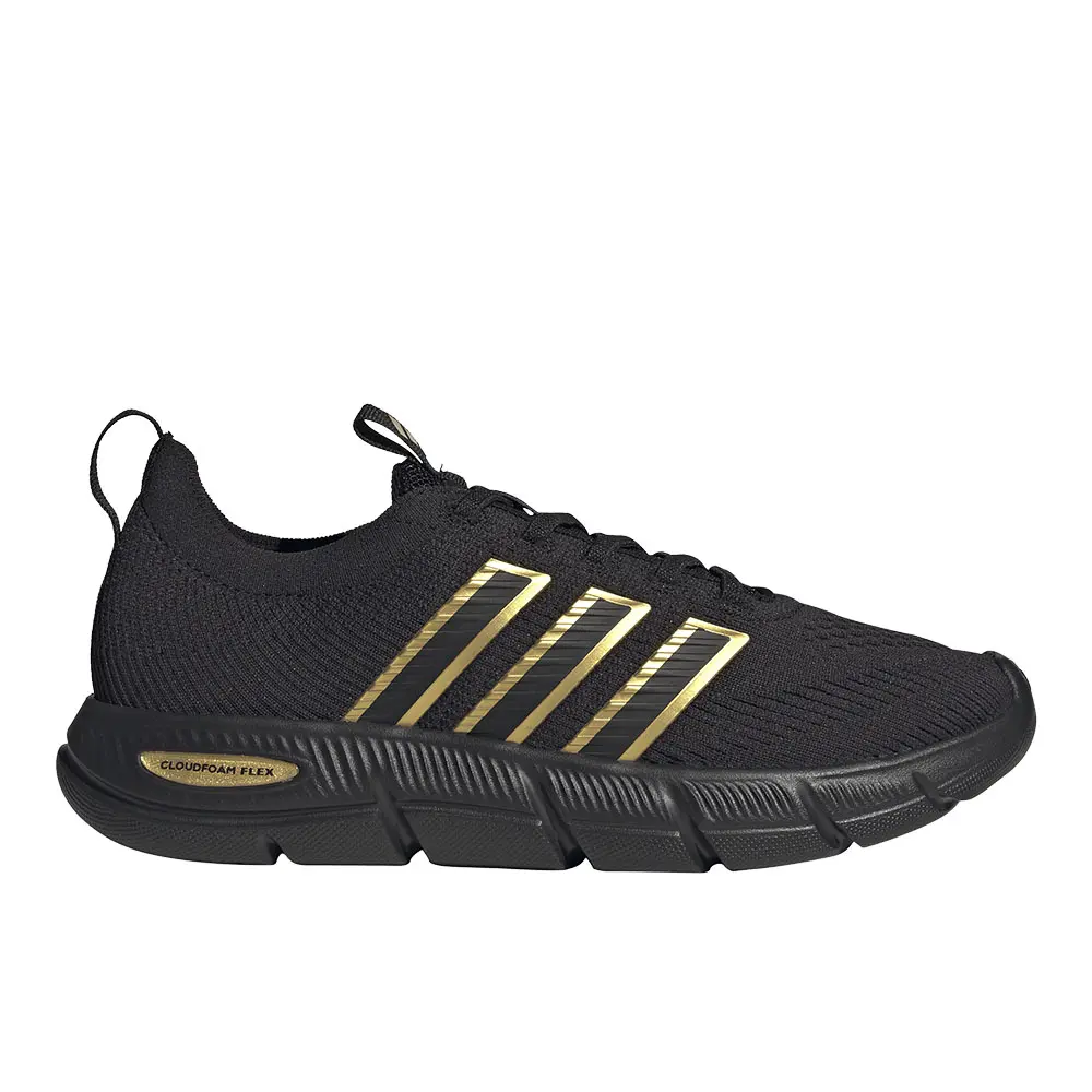 adidas Womens Cloudfoam Flex Slounge Sneakers Shoes Casual - Black