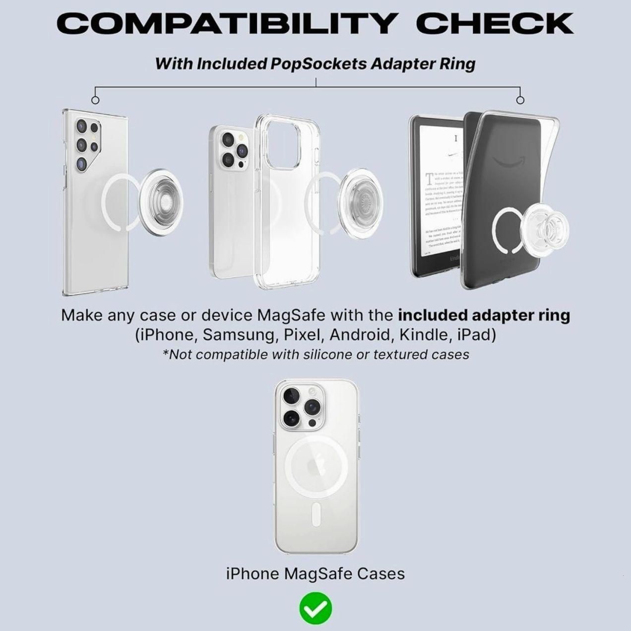 Funny Cute Turtle MagSafe Phone Grip, High Functioning Introvert Pop Socket, Sarcastic Aesthetic Gift, Magnetic Kickstand, Kindle Holder Accessory