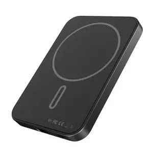 Magnetic Portable Charger 5000mAh Wireless Power Bank, 0.3" Ultra Slim Magnetic Snug Compatible with iPhone 16/15/14/13/12 Series,  Smartphone