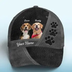 All Over Print Custom Pet Cap – Personalized Hat with Dog or Cat Photo, Thoughtful Gift for Pet Parents