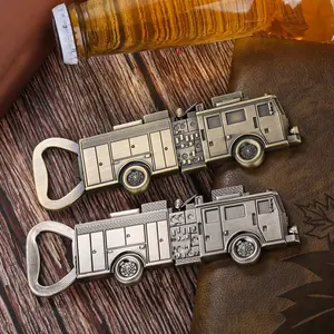 Personalized Beer Bottle Opener, Fire Truck Design, Unisex Gift for Birthdays, Father's Day, Christmas, Beer Accessories