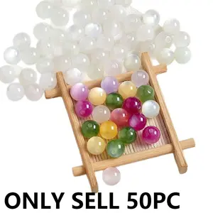 Magic UV Color Changing Beads, DIY Jewelry Kit with Transparent Cat Eye Beads, Glow in Different Lights, Create Unique Resin Bracelets, Bracelet Making, Diy Beading Accessories, Beads Charms Accessories