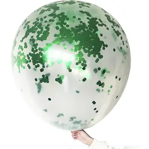 36 inch Giant Green Confetti Balloons  Large Round Balloon for Wedding Party Festival Decorations 6 count