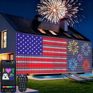 Smart Curtain Lights 9.8 x 9.8Ft 16 Million Colors Changing 400 LED Fairy Curtain Lights with Remote & APP Control for Patio Bedroom Decor