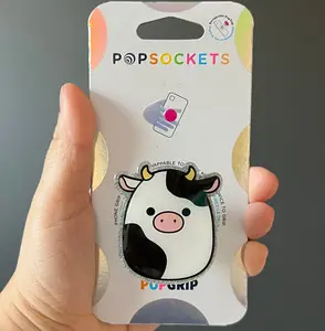 Squishmallow Cow Moo Phone Grip Magsafe, Cute Kawaii Moo Moo Griptok, Kawaii Spotted Cow Magnetic Socket, Soft Cow Toy Phone Holder, Gift for Kids Girls