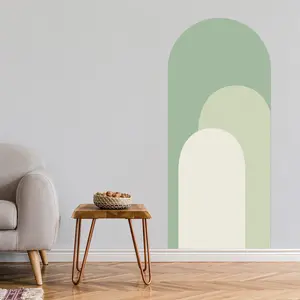 Artistic Geometric Self-Adhesive Arch Wall Stickers, Home Decor Wallpaper for Living Room and Bedroom, Colors