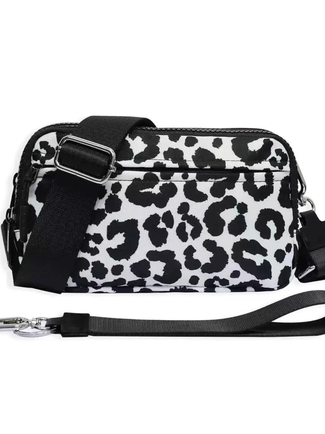 Women's Wristlet Wallet Crossbody Bag, Adjustable Crossbody Shoulder, Nylon Plaid Casual Style, 4 Zippers, Travel Credit Card & Phone Holder, Daily Use Convenience