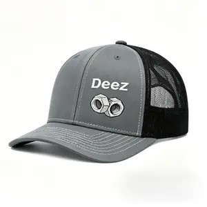 "Deez Nutz" Embroidered Trucker Hat Funny Mechanic/Nut Pun Mesh Cap for Men, Casual Humor & Workwear Style