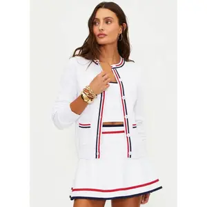 BEACH RIOT- ALLY CARDIGAN HERITAGE WHITE