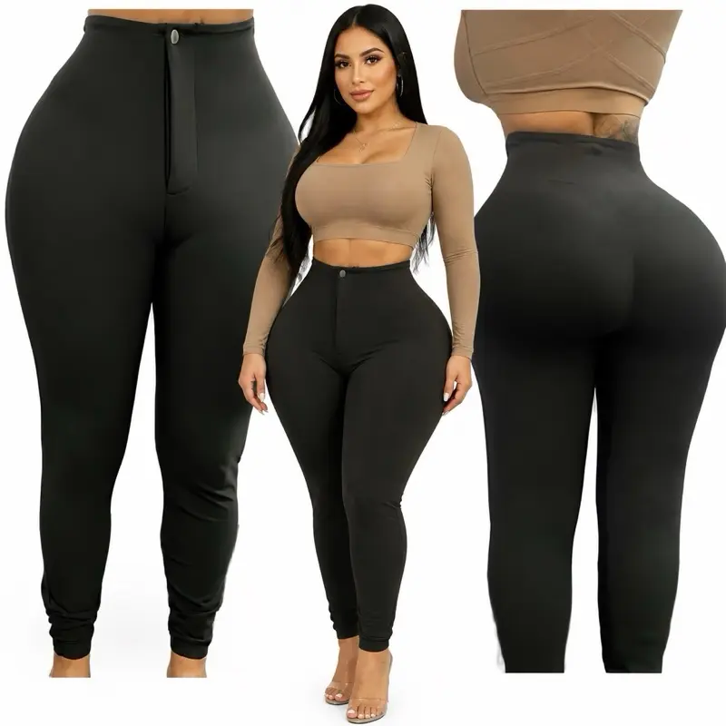 Luxor Curvy Premium peachy Leggings Stretchy - Made in Colombia Shaping Effect Push Up Compression