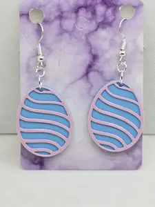 Wavy Easter Earrings - 3D Printed Design, Lightweight and Durable, Perfect for Easter Celebrations