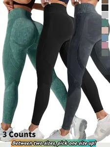 Women's Solid High Waist Seamless Sports Leggings, Breathable Comfortable High Stretch Yoga Leggings, Ladies Sportswear for Indoor and Outdoor Wear, Breathable Fitness Leggings, Athleisure Fitness Leggings