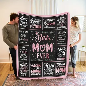 TikTok Viral Soft Pink Mom Blanket Best Mother's Day Gift 2026 Quilted Heartfelt Throw Cozy Home Decor Fast Shipping