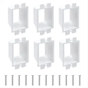 6 Pcs BE1-2 Electrical Outlet Box Extender, Electrical Box Extender, 1 Electrical Outlet Box Extender with 12 Screws for Christmas New Year Home Use