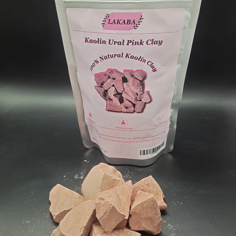 Lakaba Ural Pink Narat Natural Clay (200g/7oz) - 100% Natural, No Additives, Cosmetic Grade Pure Edible Chalk for Garden Soil, Stronger Bones, Radiant Healthy Skin Repair