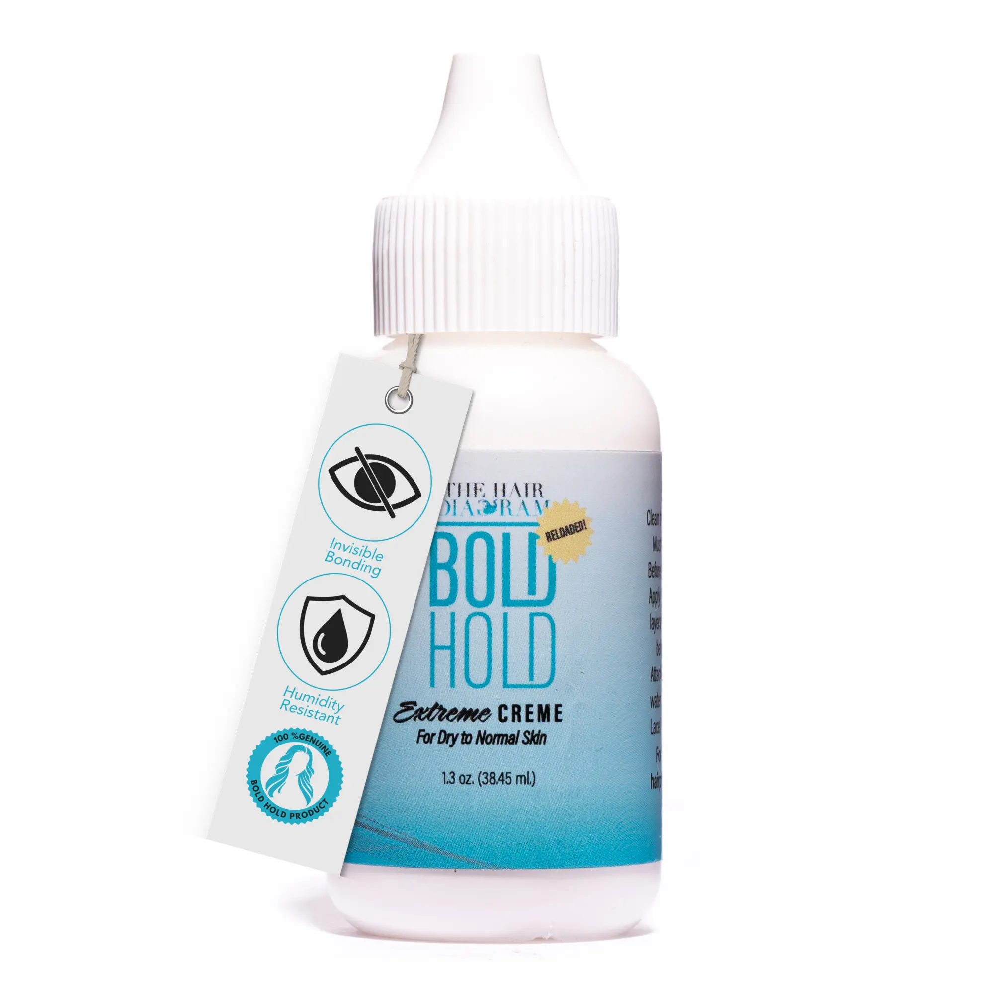Bold Hold Extreme Creme Reloaded Lace Wig Adhesive 1.3 oz – Long-Lasting Wig Glue, Water-Based, Latex-Free, Dries Clear by The Hair Diagram