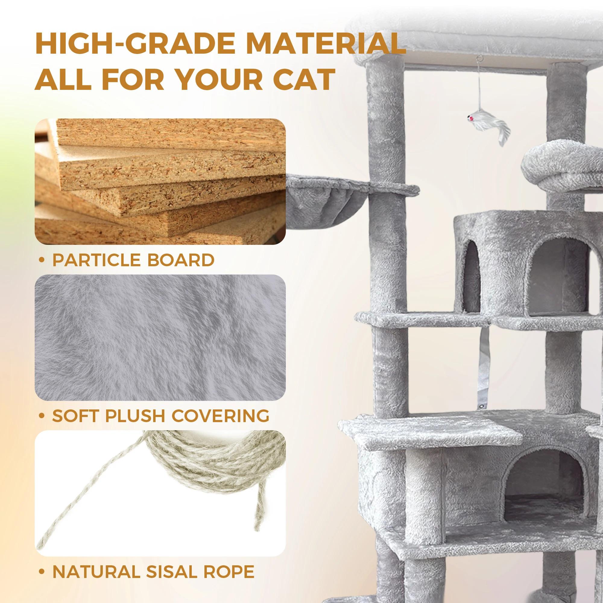 [New Arrivals] Large Multi Level Cat Tree US in Stock Removable Washable Perch Sisal Rope Scratching Posts