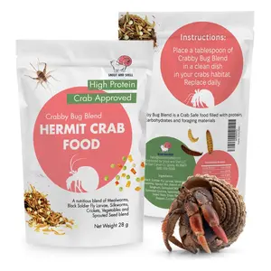 Bug Blend Hermit Crab Food – High Protein Natural Mix (Mealworms, BSFL, Crickets)