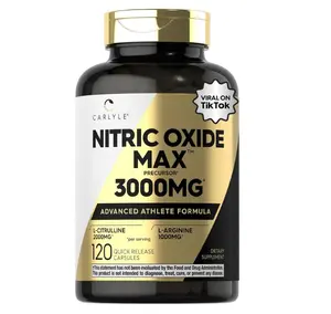 Carlyle Nitric Oxide Supplement 3000mg | 120 Capsules | with L-Arginine & L-Citrulline | for Men & Women | Pre & Post Workout | Non-GMO, Gluten Free