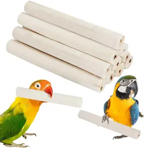 8 Pieces Bamboo Chew Toys for Birds and Small Pets, Soft Durable Feeder Toy for Parrots, Rabbits, Guinea Pigs, Hamsters