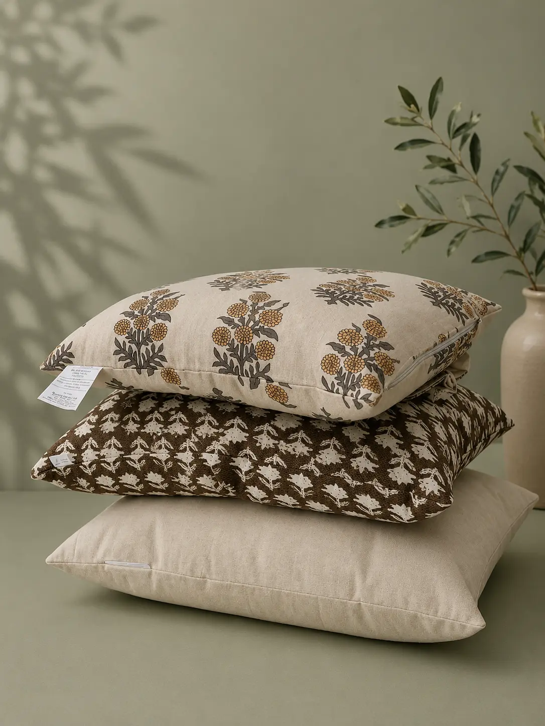Japanese Buckwheat Pillow Set of 3 | 14x20 Cotton Pillows | Adjustable Natural Buckwheat Hull Fill