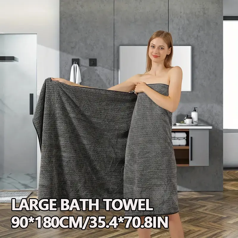 2/4Pcs Soft Large Bath Towel Set,Family Bathroom Towel Set with Hanging Loops,Quick Dry Extra Absorbent Fluffy Shower Towel for Bathroom,Hotel,Premium Bath Towels, Quick Drying Towels
