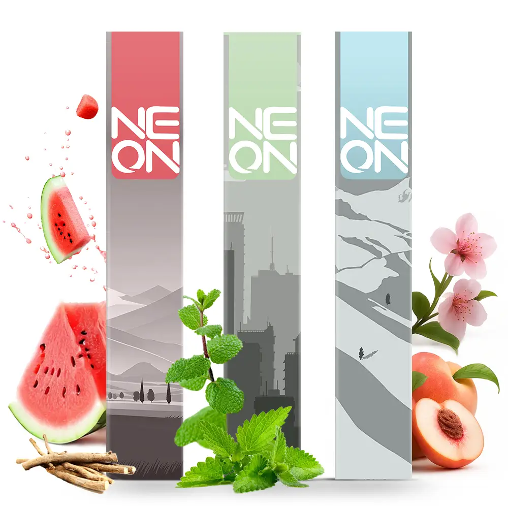 NEON Watermelon Mint Lavender Extracts for Lung Detoxification & Oral Air Freshening Herbal Diffusion Pen Relaxation Stick Solution