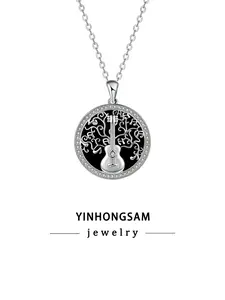 Elegant Women's Necklace, Violin Design, Hypoallergenic, Perfect Mother's Day Gift with Box, Synthetic Gemstone Jewelry